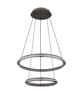Alaina Pendant Ceiling Light Grey Matt 2x LED Dimmable 2700-6000K-2