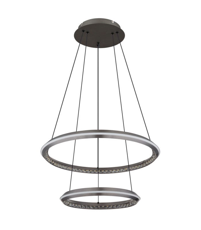 Alaina Pendant Ceiling Light Grey Matt 2x LED Dimmable 2700-6000K-2