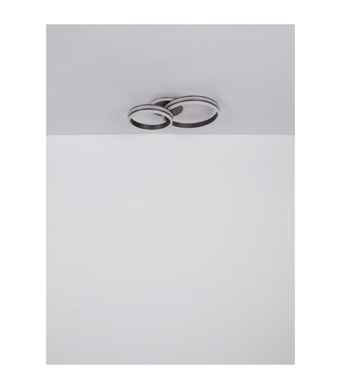 Alaina Pendant Ceiling Light Grey Matt 2x LED Dimmable 2700-6000K-9
