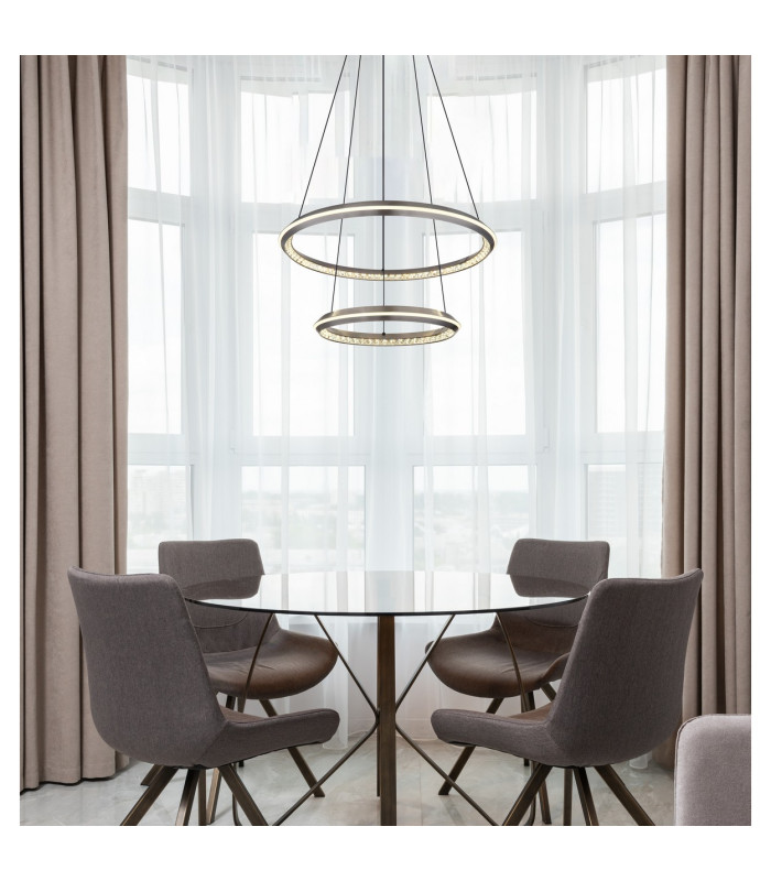 Alaina Pendant Ceiling Light Grey Matt 2x LED Dimmable 2700-6000K-11