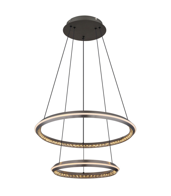 Alaina Pendant Ceiling Light Grey Matt 2x LED Dimmable 2700-6000K-12