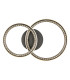 Alaina Twin Ring Integrated LED Semi Flush Ceiling Light Grey Matt 2x LED Dimmable 2700-6000K-3