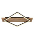 Beatrix I Integrated LED Semi Flush Ceiling Light Brown Rectangular Square 1x LED 3000K-3
