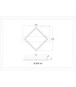 Beatrix I Integrated LED Semi Flush Ceiling Light Brown Rectangular Square 1x LED 3000K-9