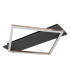 Beatrix I Integrated LED Semi Flush Ceiling Light Matt Black Rectangular Square 1x LED 3000K-2