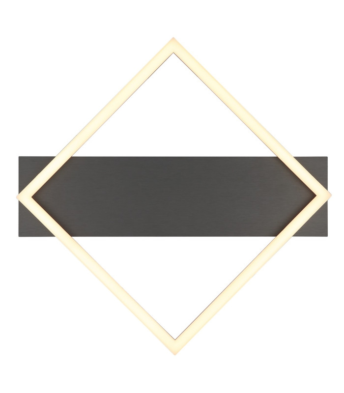 Beatrix I Integrated LED Semi Flush Ceiling Light Matt Black Rectangular Square 1x LED 3000K-4
