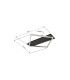 Beatrix I Integrated LED Semi Flush Ceiling Light Matt Black Rectangular Square 1x LED 3000K-10
