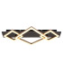 Beatrix I Integrated LED Semi Flush Ceiling Light Matt Black Rectangular 3 Square 3x LED 3000K-3