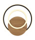 Julio Integrated LED Semi Flush Ceiling Light Wood Look Dark 3x LED 3000K-3