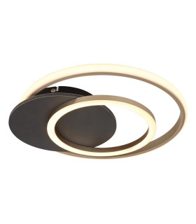 Julio Integrated LED Semi Flush Ceiling Light Grey Matt 3x LED 3000K-1