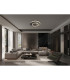 Julio Integrated LED Semi Flush Ceiling Light Grey Matt 3x LED 3000K-7
