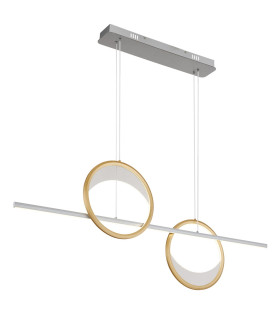Umbra Bar Pendant Ceiling Light Silver Colored 2x LED Dimmable 2700-6500K Remote Control Timer-1