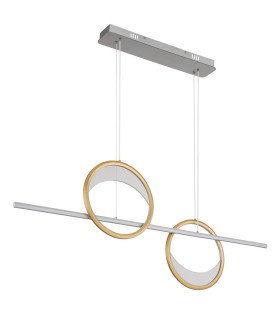 Umbra Bar Pendant Ceiling Light Silver Colored 2x LED Dimmable 2700-6500K Remote Control Timer-2