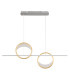 Umbra Bar Pendant Ceiling Light Silver Colored 2x LED Dimmable 2700-6500K Remote Control Timer-3