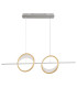 Umbra Bar Pendant Ceiling Light Silver Colored 2x LED Dimmable 2700-6500K Remote Control Timer-9
