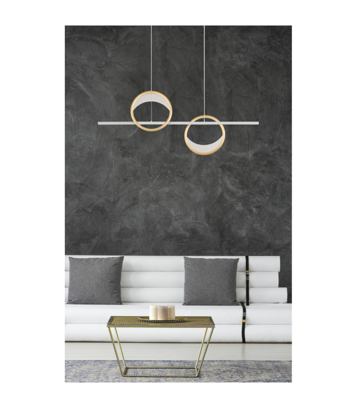 Umbra Bar Pendant Ceiling Light Silver Colored 2x LED Dimmable 2700-6500K Remote Control Timer-11