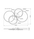 Umbra 110x72cm Integrated LED Semi Flush Ceiling Light Silver Colored 4x LED Dimmable 2700-6500K Remote Control Timer-11