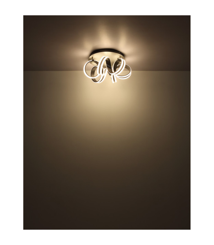 Kuni 54cm Integrated LED Semi Flush Ceiling Light Grey Dark LED Dimmable 2700-6500K Remote Control Timer-6