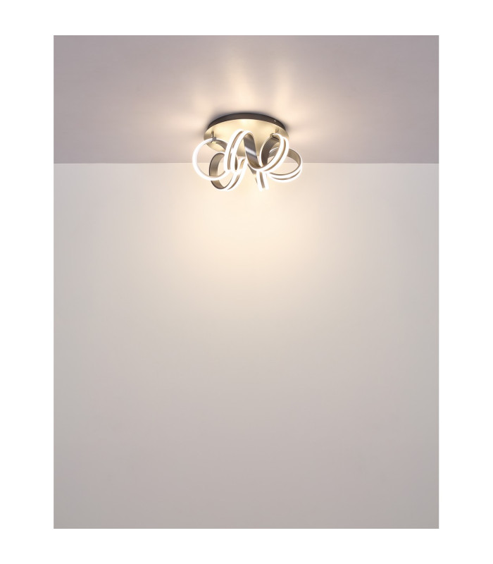 Kuni 54cm Integrated LED Semi Flush Ceiling Light Grey Dark LED Dimmable 2700-6500K Remote Control Timer-7