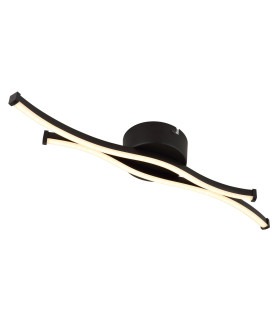 Boyd 47cm Integrated LED Semi Flush Ceiling Light Matt Black 2x LED 3000K-1