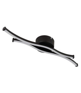 Boyd 47cm Integrated LED Semi Flush Ceiling Light Matt Black 2x LED 3000K-2