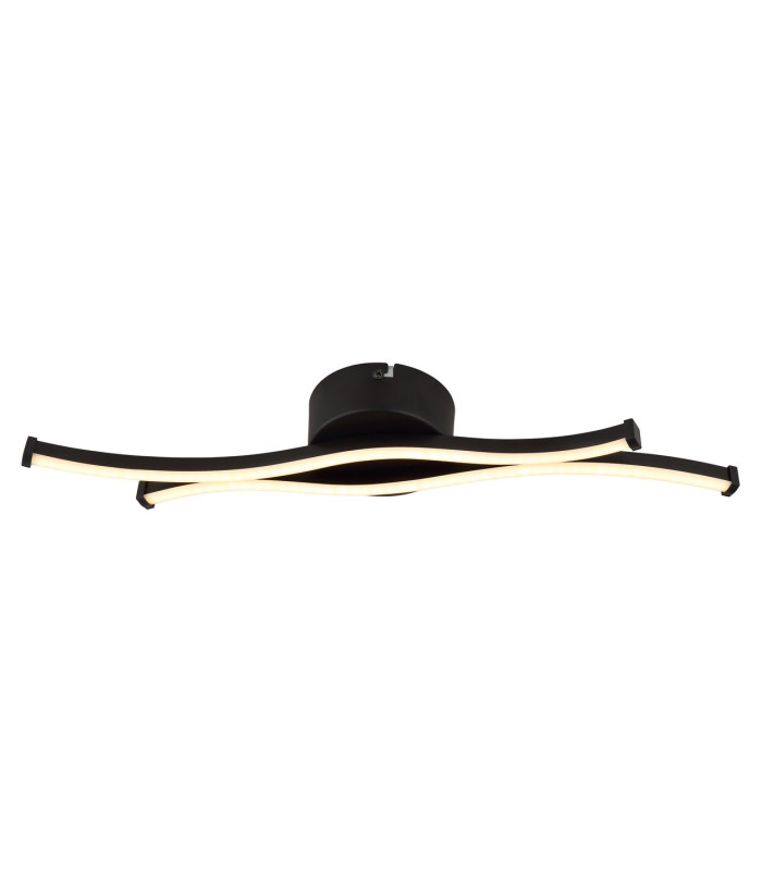 Boyd 47cm Integrated LED Semi Flush Ceiling Light Matt Black 2x LED 3000K-3