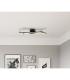 Boyd 47cm Integrated LED Semi Flush Ceiling Light Matt Black 2x LED 3000K-5