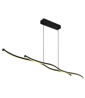Boyd 110cm Pendant Ceiling Light Matt Black 2x LED 3000K-1