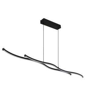 Boyd 110cm Pendant Ceiling Light Matt Black 2x LED 3000K-2