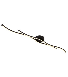 Boyd 110cm Integrated LED Semi Flush Ceiling Light Matt Black 2x LED 3000K-1