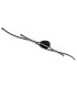 Boyd 110cm Integrated LED Semi Flush Ceiling Light Matt Black 2x LED 3000K-2