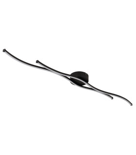Boyd 110cm Integrated LED Semi Flush Ceiling Light Matt Black 2x LED 3000K-2