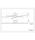 Boyd 110cm Integrated LED Semi Flush Ceiling Light Matt Black 2x LED 3000K-6