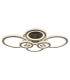 Kora Integrated LED Semi Flush Ceiling Light Matt Black 6x LED Dimmable 2700-6000K Remote Control-1