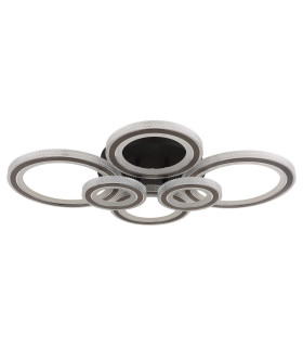 Kora Integrated LED Semi Flush Ceiling Light Matt Black 6x LED Dimmable 2700-6000K Remote Control-2