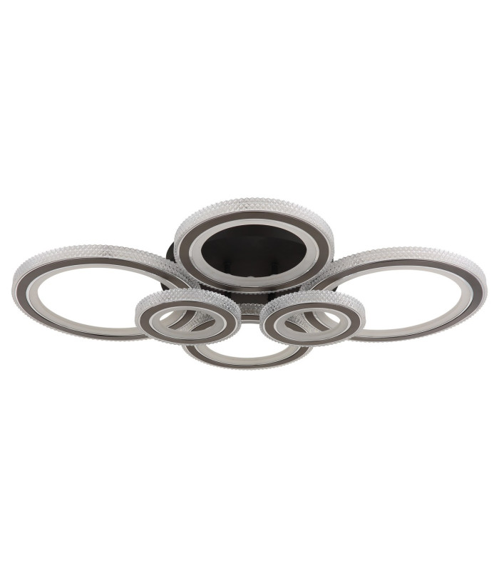 Kora Integrated LED Semi Flush Ceiling Light Matt Black 6x LED Dimmable 2700-6000K Remote Control-2