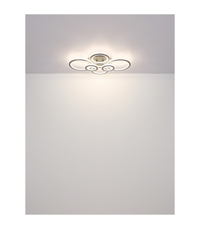 Kora Integrated LED Semi Flush Ceiling Light Matt Black 6x LED Dimmable 2700-6000K Remote Control-8