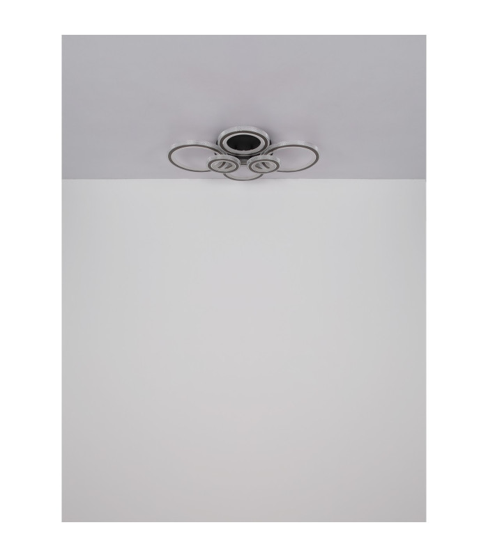 Kora Integrated LED Semi Flush Ceiling Light Matt Black 6x LED Dimmable 2700-6000K Remote Control-9