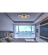 Kora Integrated LED Semi Flush Ceiling Light Matt Black 6x LED Dimmable 2700-6000K Remote Control-11