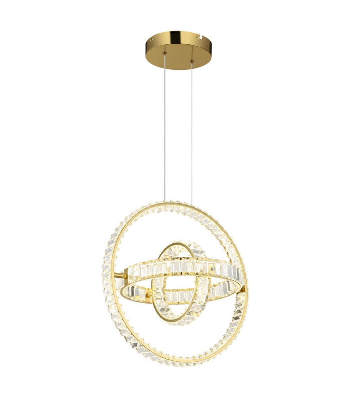 Neil Pendant Ceiling Light Gold Colors K5 Crystals 3x LED Dimmable 2700-6000K-1