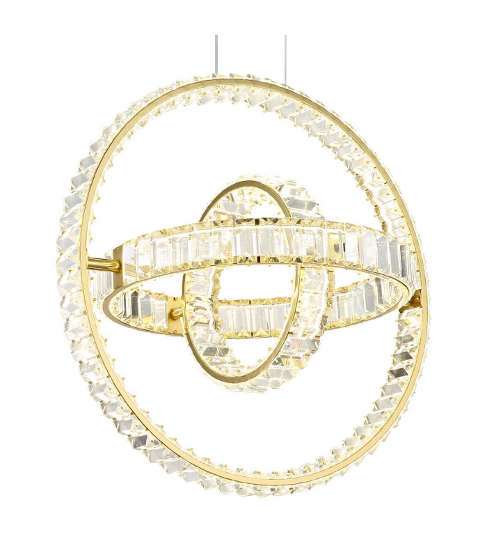 Neil Pendant Ceiling Light Gold Colors K5 Crystals 3x LED Dimmable 2700-6000K-4
