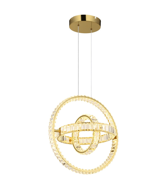 Neil Pendant Ceiling Light Gold Colors K5 Crystals 3x LED Dimmable 2700-6000K-7