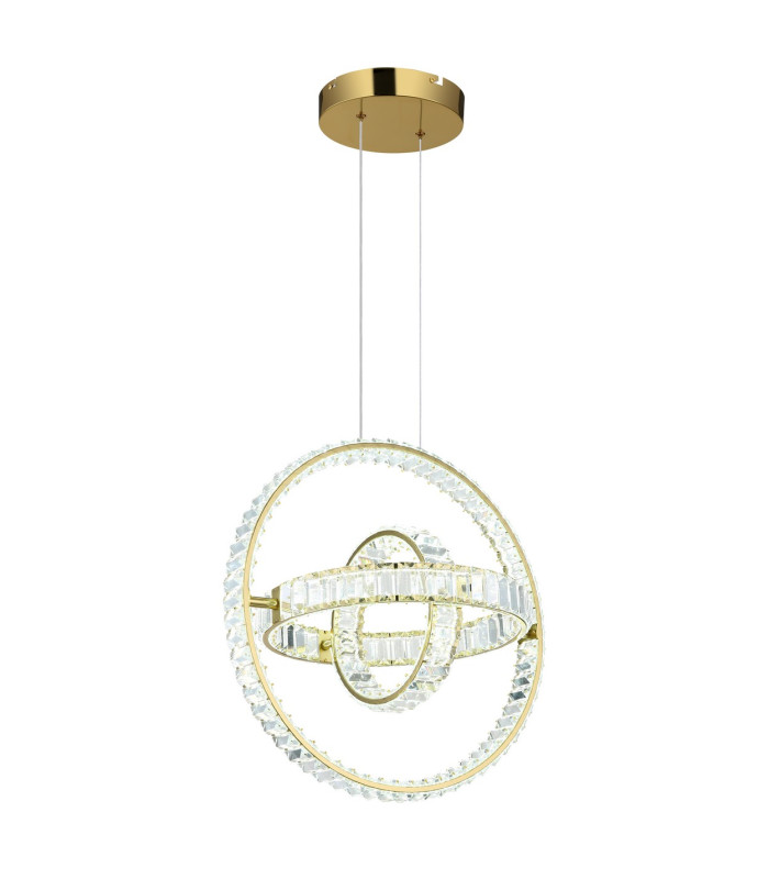 Neil Pendant Ceiling Light Gold Colors K5 Crystals 3x LED Dimmable 2700-6000K-8