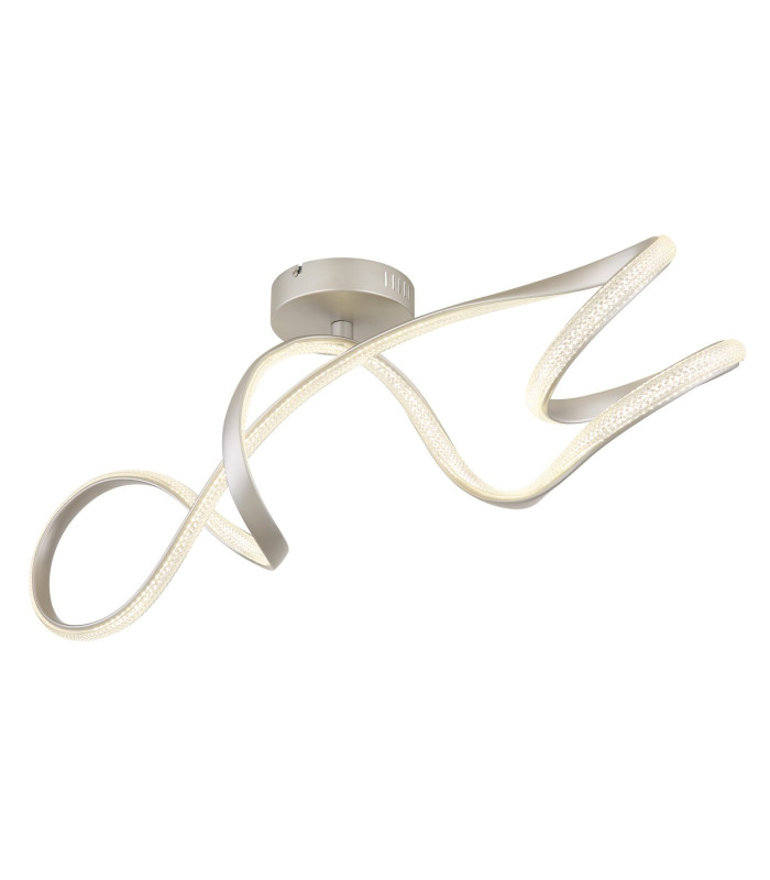 Swirl Integrated LED Semi Flush Ceiling Light Nickel Matt LED 4000K-1