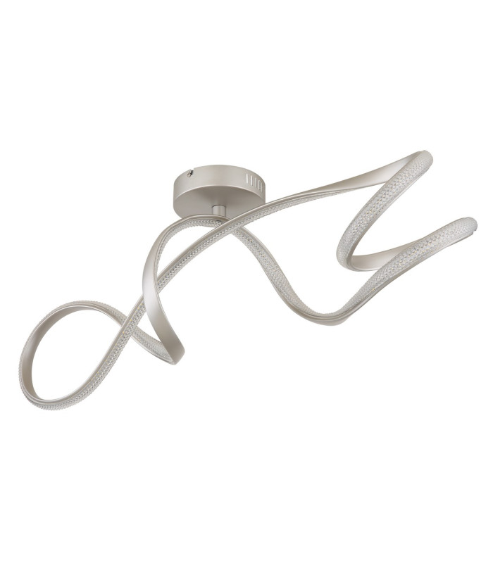 Swirl Integrated LED Semi Flush Ceiling Light Nickel Matt LED 4000K-2