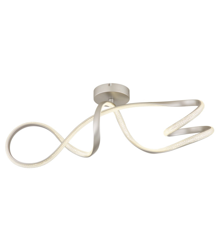 Swirl Integrated LED Semi Flush Ceiling Light Nickel Matt LED 4000K-3