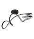 Swirl Integrated LED Semi Flush Ceiling Light Matt Black LED 4000K-2