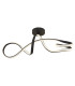 Swirl Integrated LED Semi Flush Ceiling Light Matt Black LED 4000K-3