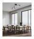 Swirl Integrated LED Semi Flush Ceiling Light Matt Black LED 4000K-6