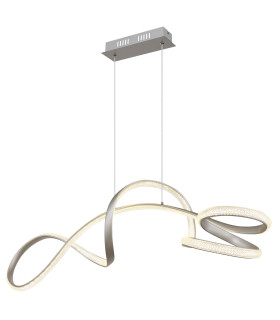 Swirl Pendant Ceiling Light Nickel Matt LED 4000K-1